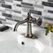 Kingston Brass KSD354RKXVN Single-Handle Bathroom Faucet with Push Pop-Up, Black Stainless KSD354RKXVN - alternate 4